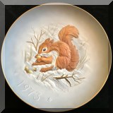 P24. “One Gracious Gift” 1973 squirrel plate by Hutschenreuther Germany/Wallace. - $15 
